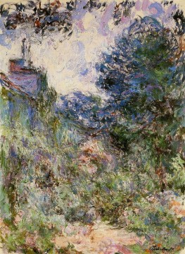  Rosa Pintura al %C3%B3leo - La casa vista desde el jardín de rosas III Claude Monet